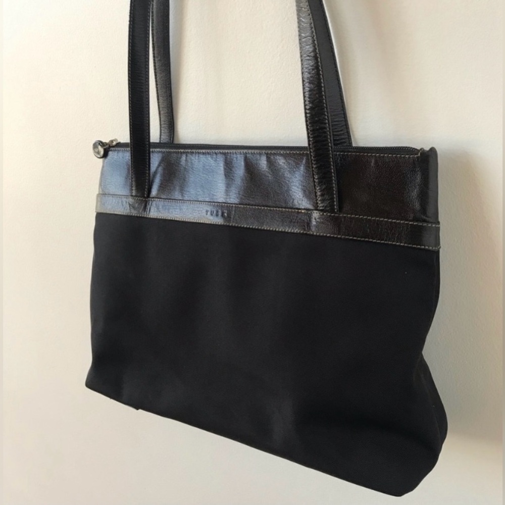 Tusk New York Leather trim tote